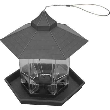 Mangeoire suspendue anti-écureuils, grande capacité, étanche, pour oiseaux sauvages, pour balcon extérieur (580 ml). (1/5)