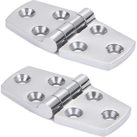 CCYKXA Marine Mount Door Hinges Stainless Steel Boat Hatch Hinge Hardware Heavy Duty Boat Hinge Platform Cabinet 2pcs 38mm x 76mm (1/5)