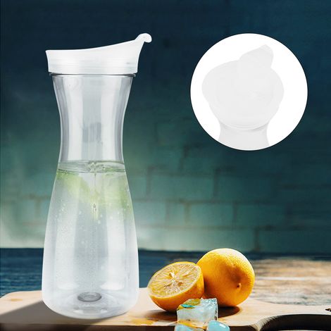 600 ml Acryl-Saftflasche, transparent, mit Deckel, für Bar und Zuhause (1/5)