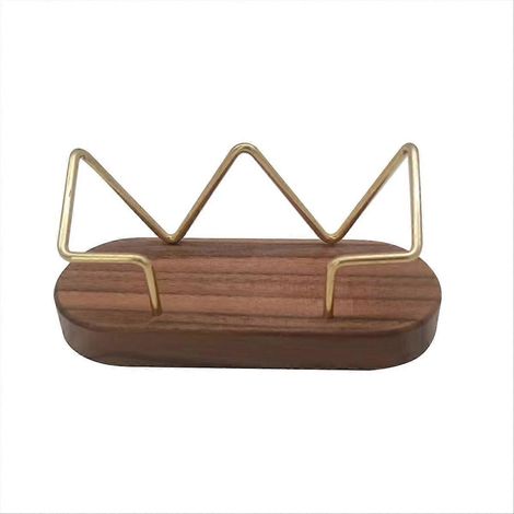 Porte-cartes de visite en bois, organisateur, présentoir de bureau, bloc-notes, étagère de table, rangement pour cartes de visite à domicile (1/5)