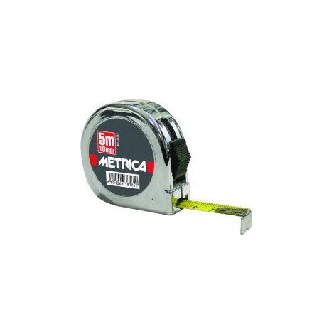 Metrica - Verchromtes Taschenbandmaß 5 m x 25 mm - 8196