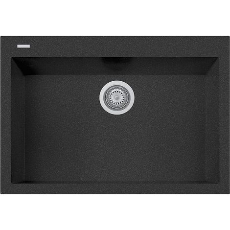Lavello composito cucina Plados ON7610 una vasca - UM44 Nero Metal (1/2)