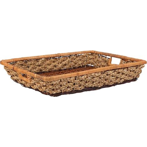 Bandeja Rectangular de cuerda trenzada marrón 50x40x08 (1/5)