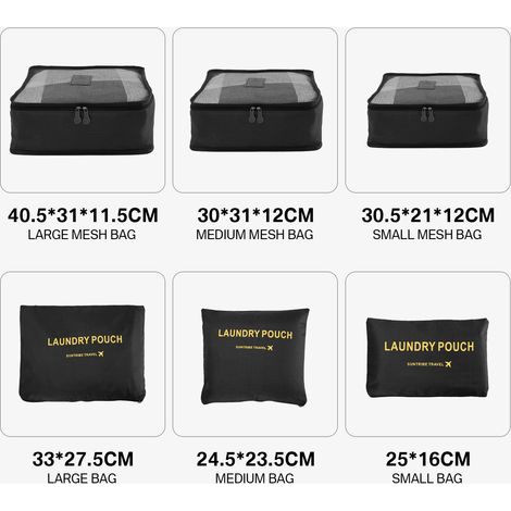 Organisateur de bagages à compression, pour ranger vêtements, chaussures et accessoires en voyage.-AquaForge