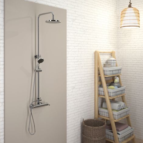 PRESTO 86450301 THEO CITY Columna Ducha Mezcladora Rociador 250 mm y Flexo PVC - ref: 86450301
