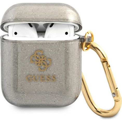 Custodia per AirPods 1 Guess Glitter Black (1/4)