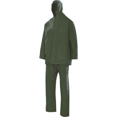 Traje de lluvia dos piezas con capucha externa Serie VELILLA 19000 L Verde