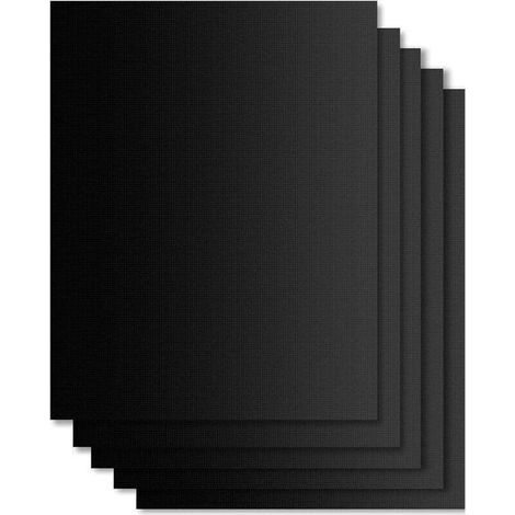 Set de 5 Tapis de Cuisson Tapis BBQ Barbecue Plaque Feuille de Cuisson Four 40 33cm pour Barbecue gaz Charbon électrique Anti-adhérent (1/5)