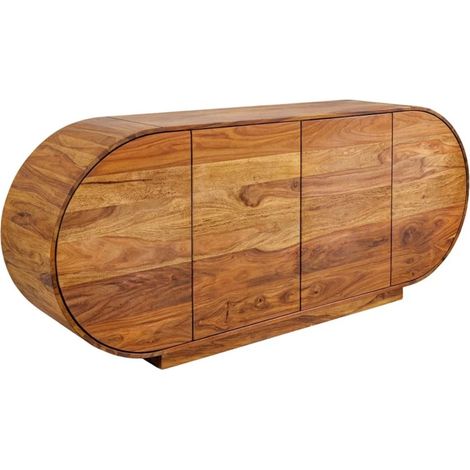 Buffet PTERAX 177 cm aus massivem Sheeshamholz – 4 Türen – Ovale Form (1/5)