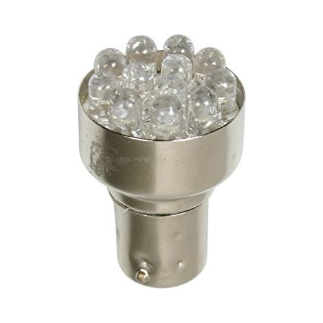 24V Lampada Multi-Led 12 Led - (P21/5W) - BAY15d - 1 pz  - Scatola - Bianco (1/4)