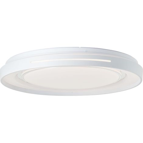 Brilliant Barty LED Wand- und Deckenleuchte 48cm weiß/chrom, Metall/Kunststoff, 1x 30 W LED integriert, (Lichtstrom: 2900lm, Lichtfarbe: 3000-6500K)