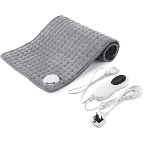 Tappetino riscaldante, coperta riscaldata per schiena, collo, spalle, addome con controller, con spegnimento automatico e 10 livelli di temperatura, timer a 3 livelli, lavabile in lavatrice (30x60 cm) (1/5)
