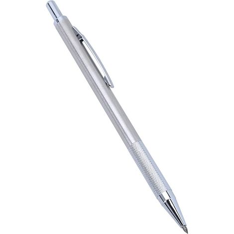 1 stylo à tracer en carbure de tungstène avec clip pour acier inoxydable, céramique, verre, feuille de métal, argent (1/5)