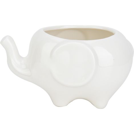 1 Pot en Céramique Résine pour Plantes Succulentes, Cache-Pot Déco Jardin (1/5)