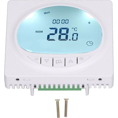 Thermostat chauffage au sol LCD, panneau contrôleur température intelligent 220V pour maison connectée (1/5)