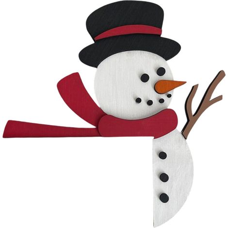 Decorazioni per porte a tema Babbo Natale/Fiocco di neve/Renna/Pupazzo di neve - 7 pezzi