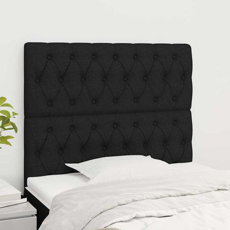 vidaXL Tête de lit Noir 100x7x118/128 cm Tissu (1/5)