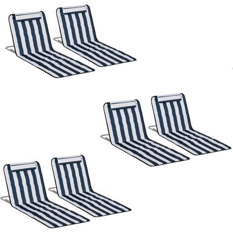 3er-Set sonnenliege klappbar Gartenliege mit Kopfkissen Liegestuhl mit 5-Fach verstellbare Rückenlehne Tragetasche Blau