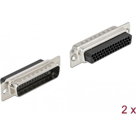 Delock Pinza de sujeciÃ³n macho D-Sub HD 44, metal, 2 piezas