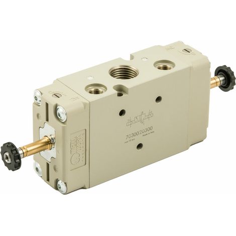 Riegler 3/2-Wegeventil, elektropn., ext. Steuerluft, bistabil, G 1/2