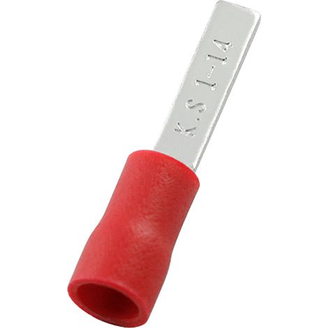 Cosse à sertir type languette, 3mm x 0.75mm, Rouge 16AWG 1.5mm² 22AWG 0.5mm² (1/3)