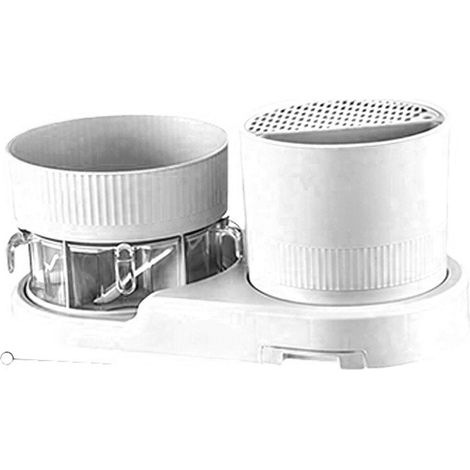 Support de couteaux rotatif multifonction avec drainage, porte-couteaux et baguettes, organisateur d'épices blanc pour cuisine (1/5)