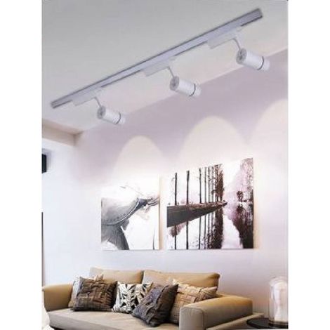 TRADE SHOP - Faro Proiettore Binario 30w Led Cob Luce 6500k 3000k 4000k F30w-07a Faretto Bianco - -Bianco Naturale      -