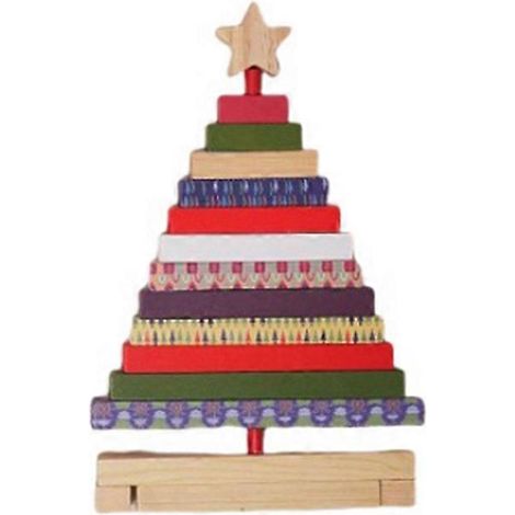 Figurines d'arbres de Noël en bois, décorations de Noël, accessoires pour la maison, miniatures rotatives, décoration esthétique pour la chambre, cadeau (1/5)