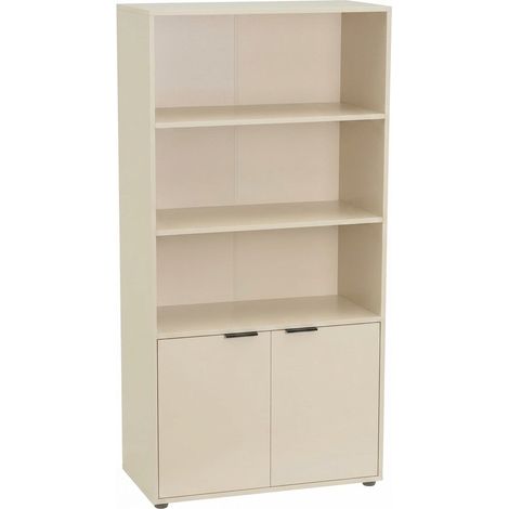 Scaffale Libreria Mobiletto 2 Ante e 3 Ripiani Salvaspazio Casa 59x29x119cm