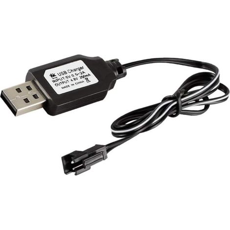 USB-Ladekabel für 4,8V Ni-CD Ni-MH Akku SM-2P Schwarzes Spielzeugauto (1/5)
