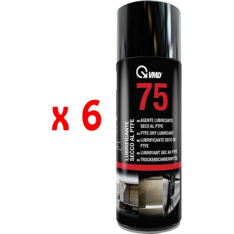 6 bombolette spray lubrificante a secco ptfe 400 ml teflon antiadesivo Vmd 75