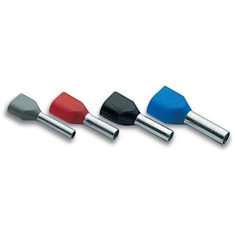 Tubos terminales Pk Sección 2X4mm² 12mm (100 piezas)