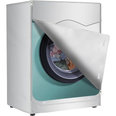 CSPARKV 1 pcs Washing Machine Cover Sunscreen Dustproof 60 x 60 x 85 cm Silver (1/3)