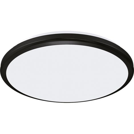 Plafonnier LED IP54 rond noir Ø21 12W 4100K Struhm (1/2)