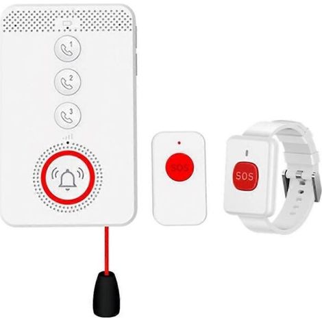 Système alarme urgence SOS 4G 433MHz interphone bidirectionnel prise européenne (1/5)