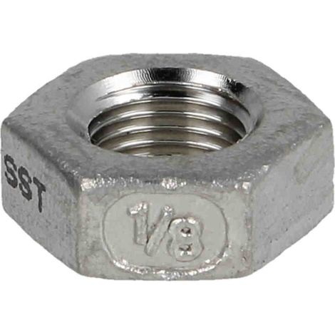 Contre-écrou inox hexagonal F1/8