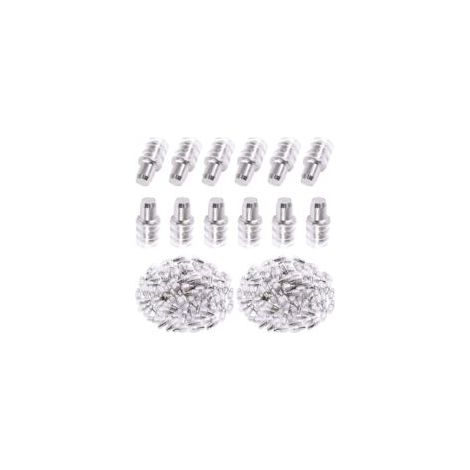 120 Stück 5-mm-Regalstifte mit Gummihülsen, vernickelte Metall-Schrankstützstifte, Buchstützen, Möbelregalhalterungen - Crezuo