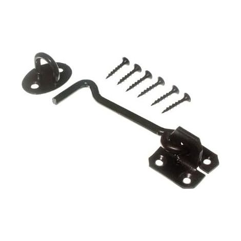 Support de porte de cabine en acier japonais noir de 20 x 10,2 cm (1/2)