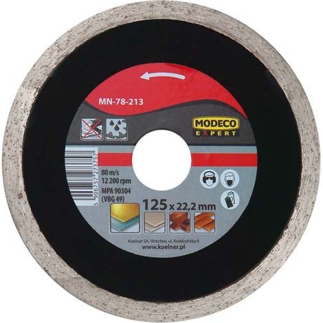 Disque diamant Modeco expert 115 mm pour meuleuse (1/3)