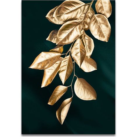 Décoration Murale 2 Feuilles Nordiques Peinture Décorative Noyau Simple Toile Peinture 3040cm Convient pour La Maison Bureau Salon Chambre Cuisine - Style Moderne
