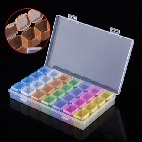 Boîte de rangement à 28 compartiments - 17,5 x 11 cm Multicolore (1/4)