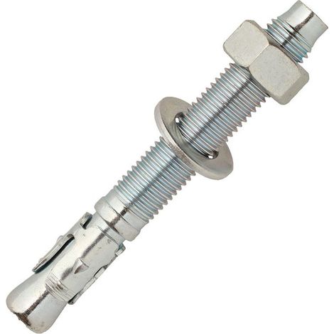 Ahlsen Pernos de expansión 25 pernos de anclaje de acero galvanizado M12 x 120 mm -12X120