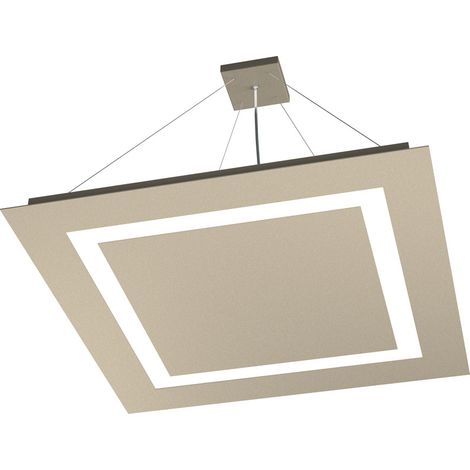 Sospensione Moderna Quadrata Carpet Metallo Sabbia 4 Luci 2G11 70Cm (1/4)