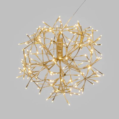 Boule lumineuse TWIGBall ø45cm champagne 180 LED blanc chaud fixe métal IP44 Lotti (1/5)