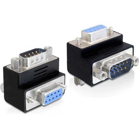 Adaptateur Sub-D 9 broches mâle femelle coudé à 270°