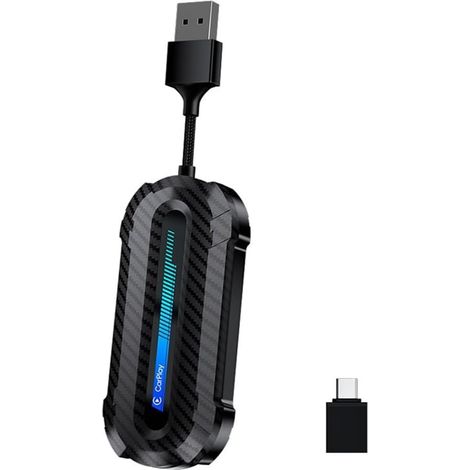 2-in-1-USB-Typ-C-Autoadapter für Carplay ohne und Android Auto ohne, Konvertieren Sie kabelgebundenes Android Auto in Carplay ohne