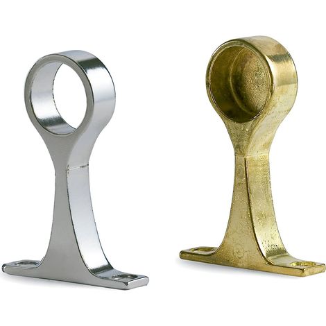 Soporte Lateral Techo 20M Latón - Soporte dorado central o lateral fijación a techo para barras redondas (1/3)