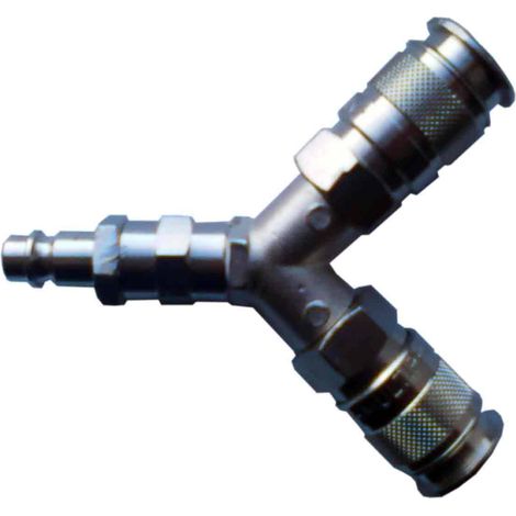 Adaptateur pneumatique en Y (2 opérateurs) pour compresseur, réseau d'air - SA 5506 - CLAS Equipements