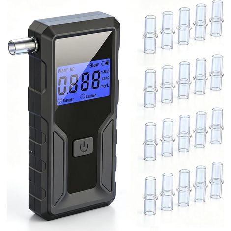 Éthylotest électronique bleu écran LCD portable alcootest arrêt automatique (1/5)