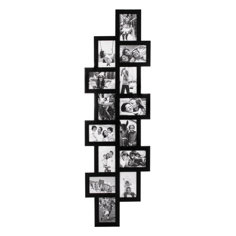 Marco para fotos con 14 fotos, marco múltiple, 10x15, negro.